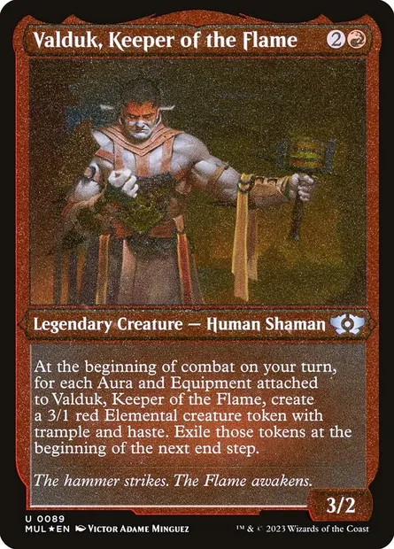 Valduk, Keeper of the Flame, Magic card MUL 89 — Multiverse Legends set