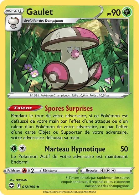 Gaulet, carte Pokémon SIT 012 — extension Tempête Argentée