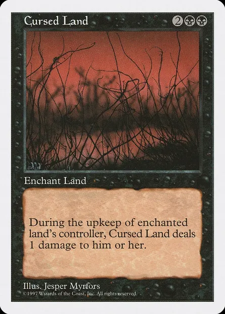 Cursed Land, Magic card 5ED 152 — Fifth Edition set