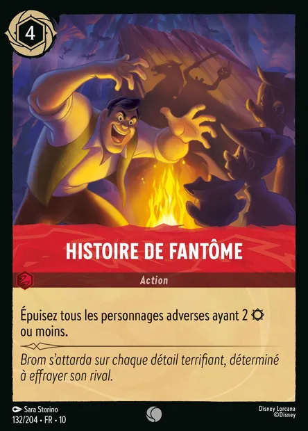 Histoire de fantôme, carte Disney Lorcana CH10-132 — extension Lueurs dans les Profondeurs
