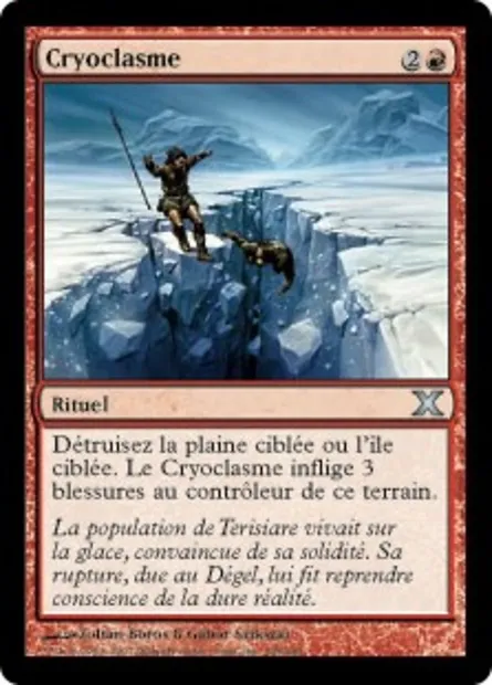 Cryoclasme, carte Magic 10E 195 — extension Dixième édition