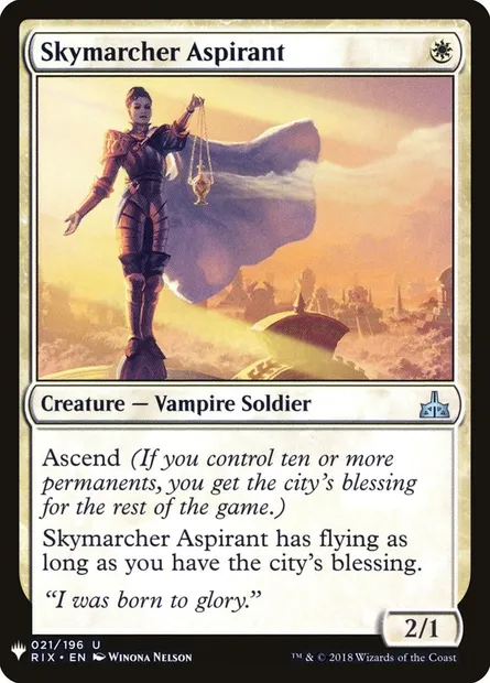 Skymarcher Aspirant, Magic card PLST RIX-21 — The List set