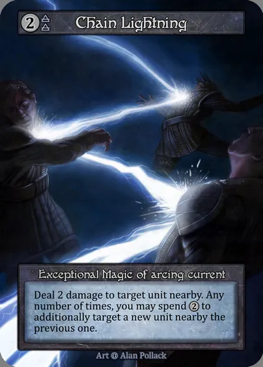 Chain Lightning, Sorcery card ALP 201 — Alpha set