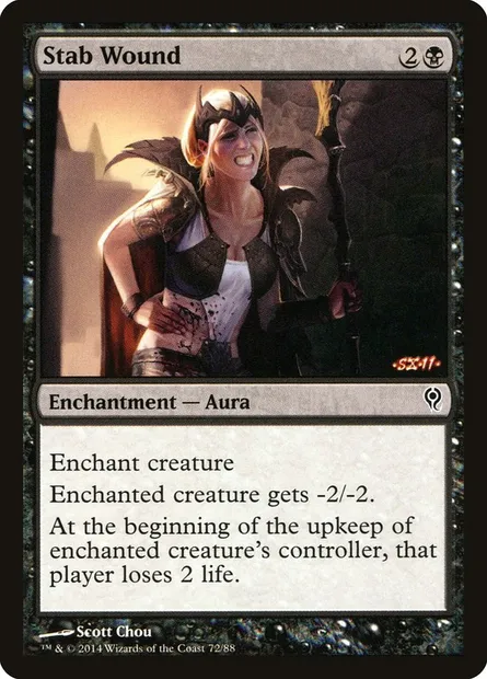 Stab Wound, Magic card DDM 72 — Duel Decks: Jace vs. Vraska set