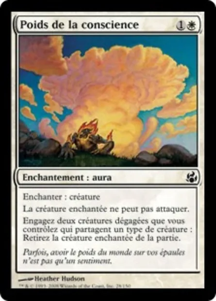 Poids de la conscience, carte Magic MOR 28 — extension Leveciel