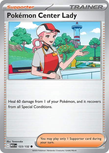 Pokémon Center Lady, Pokémon card MEG 123 — Mega Evolution set
