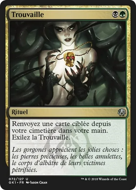 Trouvaille, carte Magic GK1 72 — extension GRN Guild Kit
