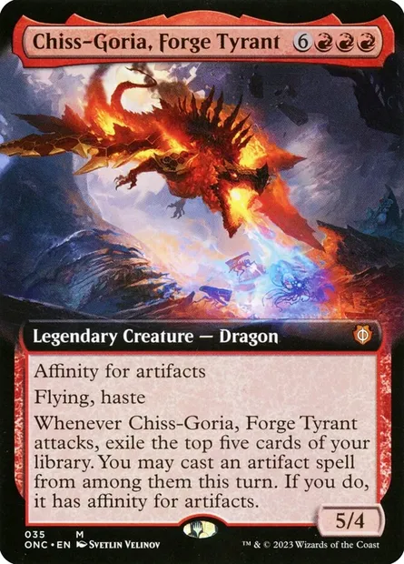 Chiss-Goria, Forge Tyrant, Magic card ONC 35 — Phyrexia: All Will Be One Commander set