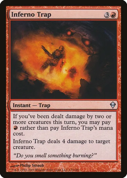 Inferno Trap, Magic card ZEN 133 — Zendikar set