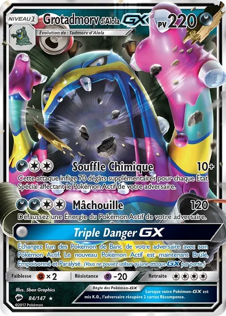 Grotadmorv d’Alola GX, carte Pokémon BUS 84 — extension Ombres Ardentes