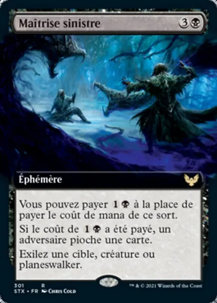 Maîtrise sinistre, carte Magic STX 301 — extension Strixhaven: l'Académie des Mages