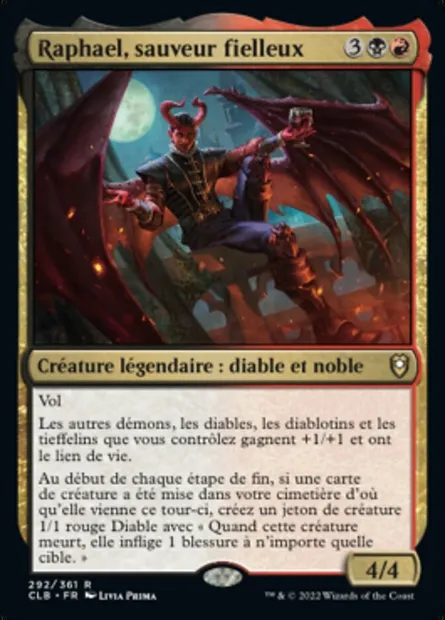 Raphael, sauveur fielleux, carte Magic CLB 292 — extension Commander Légendes : la bataille de la Porte de Baldur