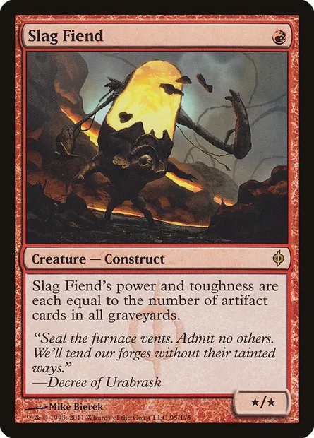 Slag Fiend, Magic card NPH 95 — New Phyrexia set