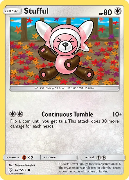 Stufful, Pokémon card CEC 181 — Cosmic Eclipse set
