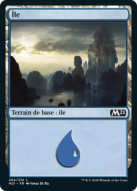 Île, carte Magic M21 264 — extension Core Set 2021