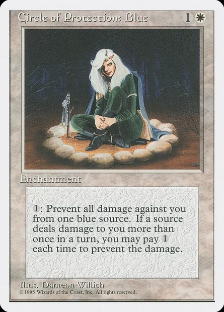 Circle of Protection: Blue, Magic card 4ED 15 — Fourth Edition set