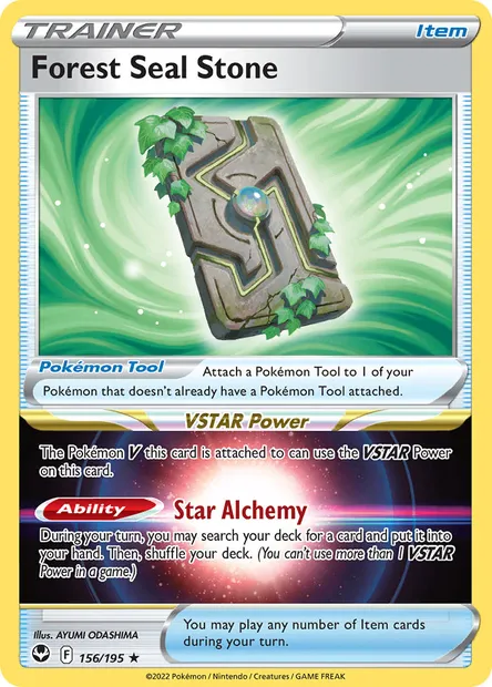 Forest Seal Stone, Pokémon card SIT 156 — Silver Tempest set
