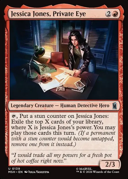 Jessica Jones, Private Eye, Magic card MSH 139 — Marvel Super Heroes set