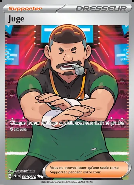 Juge, carte Pokémon PAF 228 — extension Destinées de Paldea