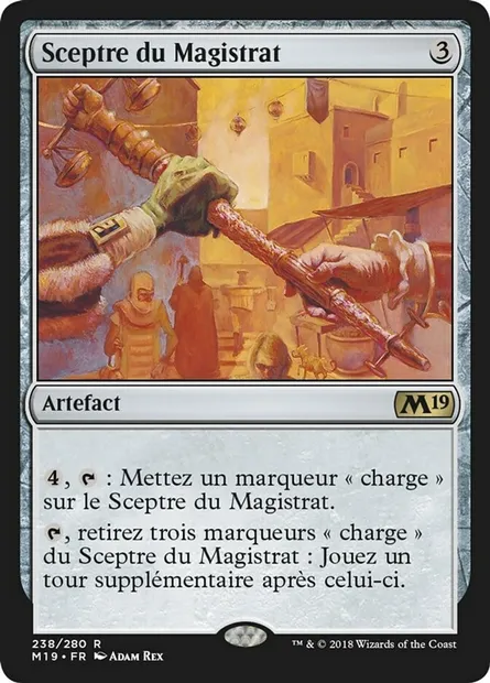 Sceptre du Magistrat, carte Magic M19 238 — extension Core Set 2019
