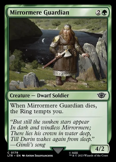 Mirrormere Guardian, Magic card LTR 179 — The Lord of the Rings: Tales of Middle-earth set