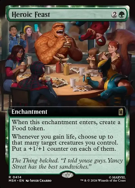 Heroic Feast, Magic card MSH 414 — Marvel Super Heroes set
