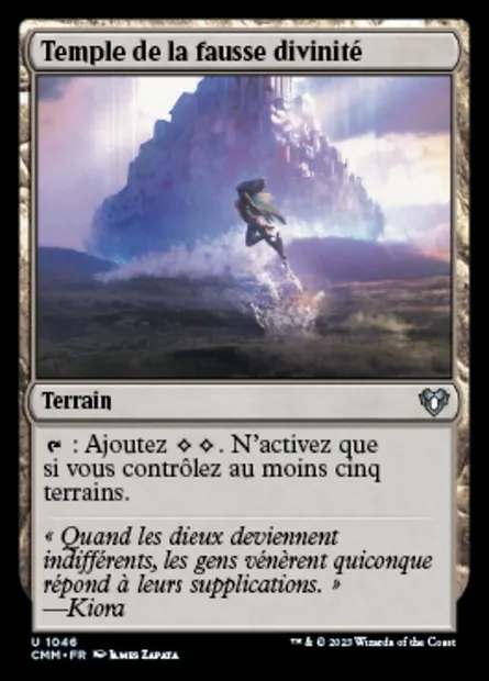 Temple de la fausse divinité, carte Magic CMM 1046 — extension Commander Masters