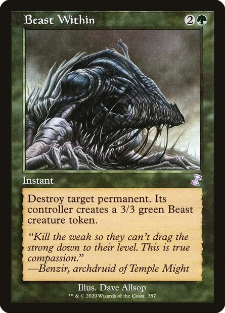 Beast Within, Magic card TSR 357 — Time Spiral Remastered set