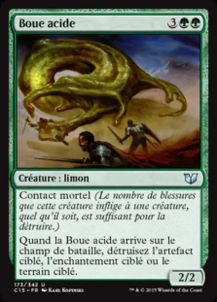Boue acide, carte Magic C15 173 — extension Commander 2015