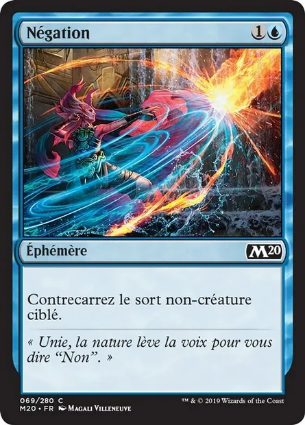 Négation, carte Magic M20 69 — extension Core Set 2020