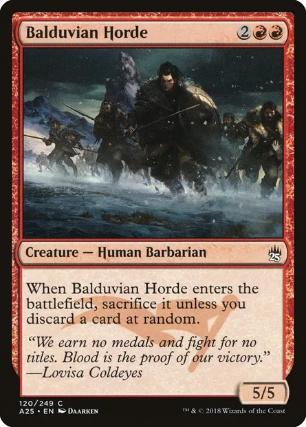 Balduvian Horde, Magic card A25 120 — Masters 25 set