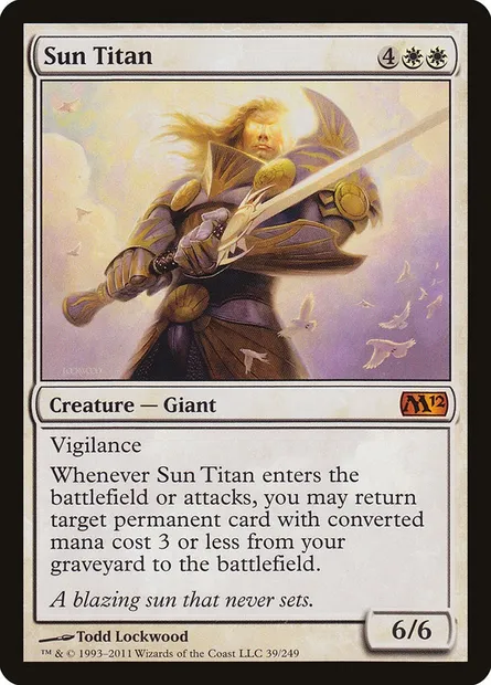 Sun Titan, Magic card M12 39 — Magic 2012 set