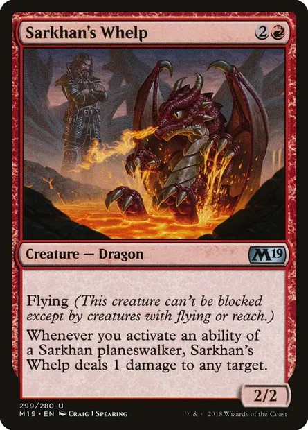 Sarkhan's Whelp, Magic card M19 299 — Core Set 2019 set
