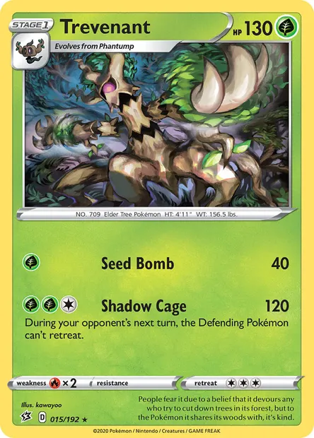 Trevenant, Pokémon card RCL 15 — Rebel Clash set