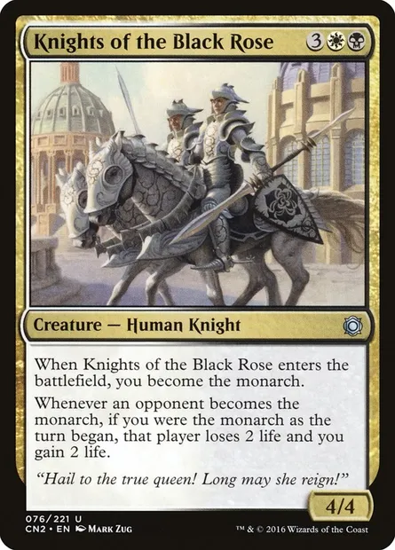 Chevaliers de la Rose Noire, carte Magic CN2 76 — extension Conspiracy: Take the Crown