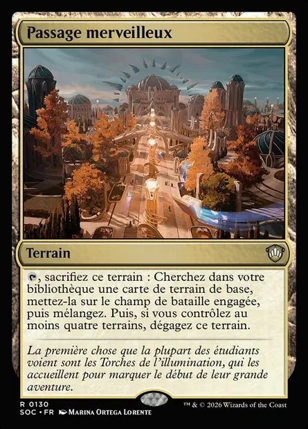 Passage merveilleux, carte Magic SOC 130 — extension Secrets of Strixhaven Commander