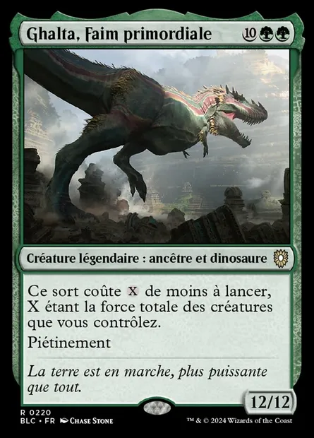 Ghalta, Faim primordiale, carte Magic BLC 220 — extension Bloomburrow Commander