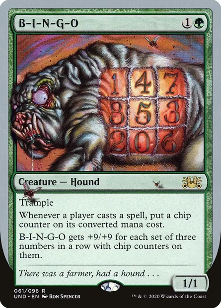 B-I-N-G-O, carte Magic UND 61 — extension Unsanctioned