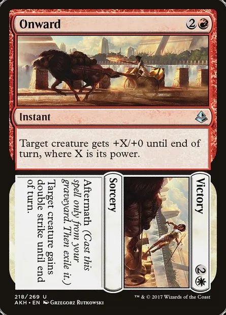 Onward // Victory, Magic card AKH 218 — Amonkhet set
