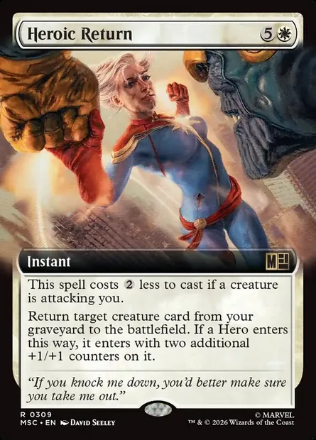 Heroic Return, Magic card MSC 309 — Marvel Super Heroes Commander set