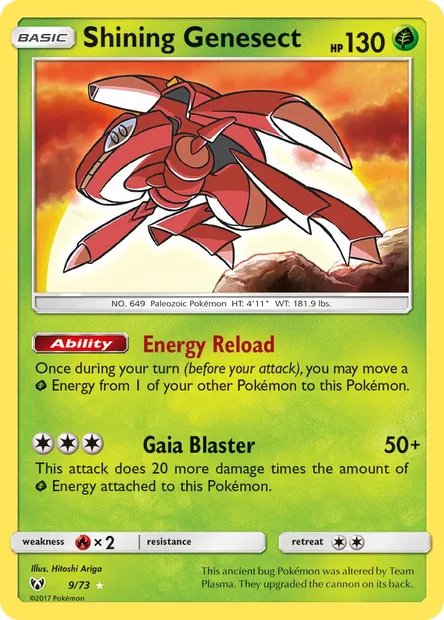 Shining Genesect, Pokémon card SLG 9 — Shining Legends set