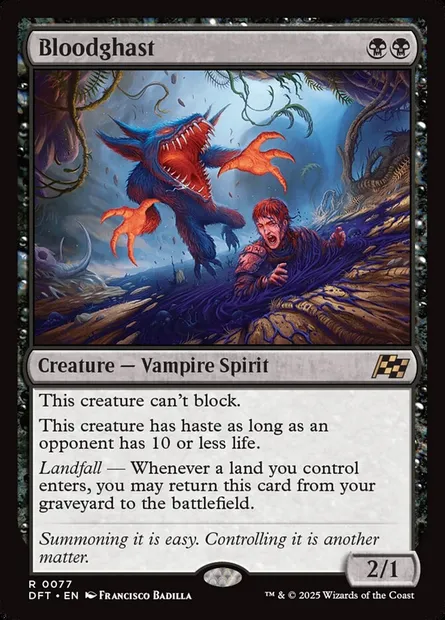 Bloodghast, Magic card DFT 77 — Aetherdrift set