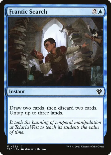 Frantic Search, Magic card C20 111 — Commander 2020 set