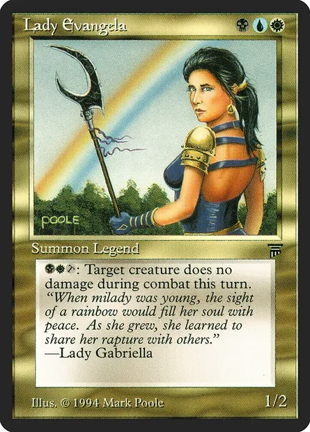 Lady Evangela, carte Magic LEG 240 — extension Legends