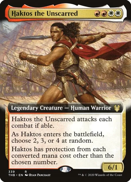 Haktos the Unscarred, Magic card THB 339 — Theros Beyond Death set