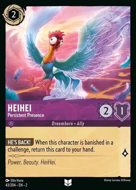 HeiHei - Persistent Presence, Disney Lorcana card CH2-043 — Rise of the Floodborn set