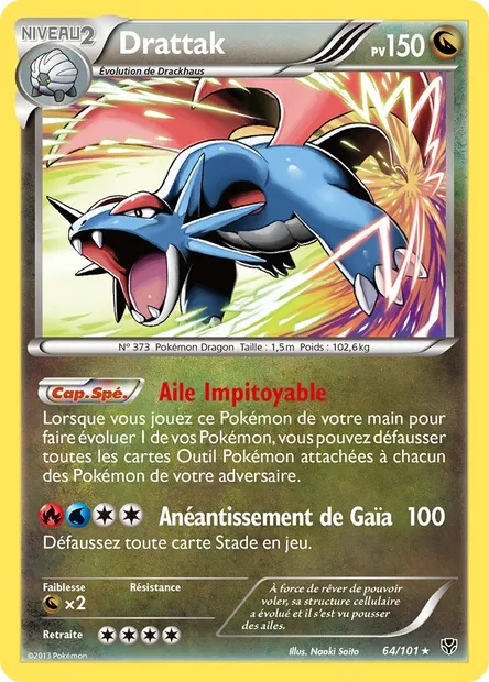 Drattak, carte Pokémon PLB 64 — extension Explosion Plasma