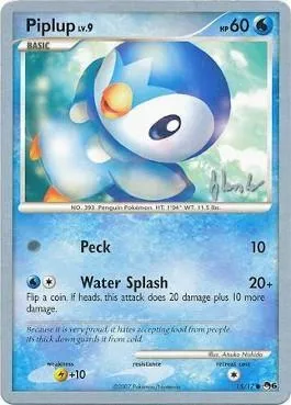 Piplup Lv.9, carte Pokémon WCD08 015-3 — extension World Championship Decks 2008