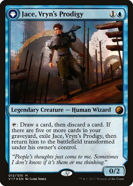 Jace, Vryn's Prodigy // Jace, Telepath Unbound, Magic card V17 12 — From the Vault: Transform set