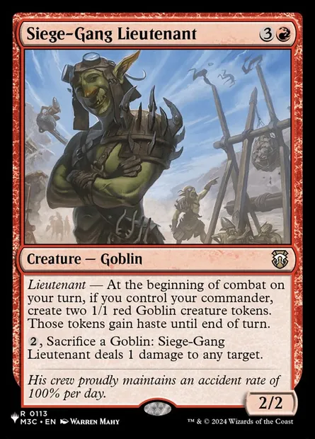Siege-Gang Lieutenant, Magic card PLST M3C-113 — The List set